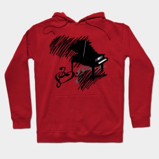 Grand Piano-rough sketch Hoodie